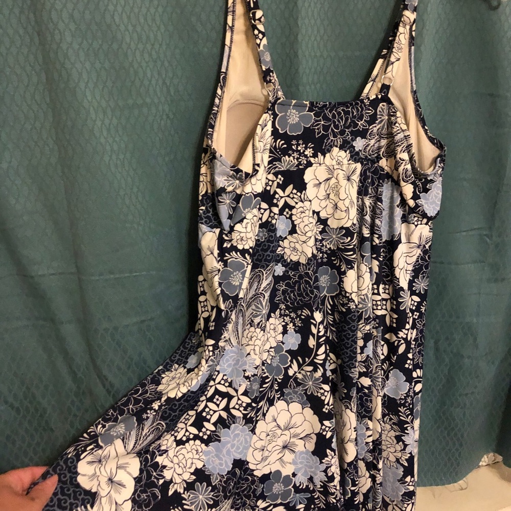 Popina Swim Dress, size 18, Blue and White - Picture 2 of 5